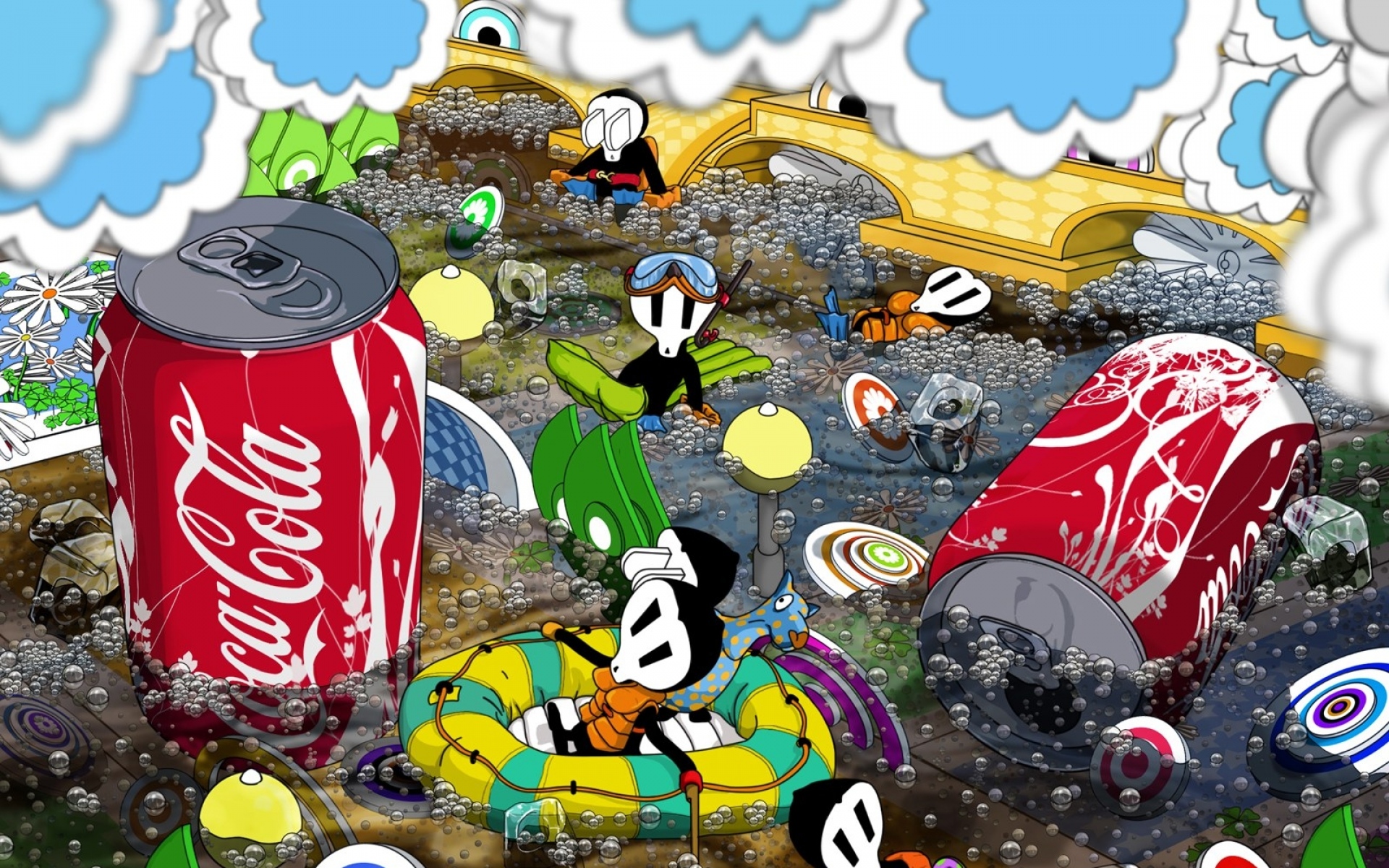 Картинки Кока-кола, банк, минимализм фото и обои на рабочий стол