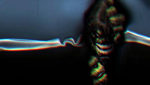 Hulk, 3d, анаглиф, графика, яркий