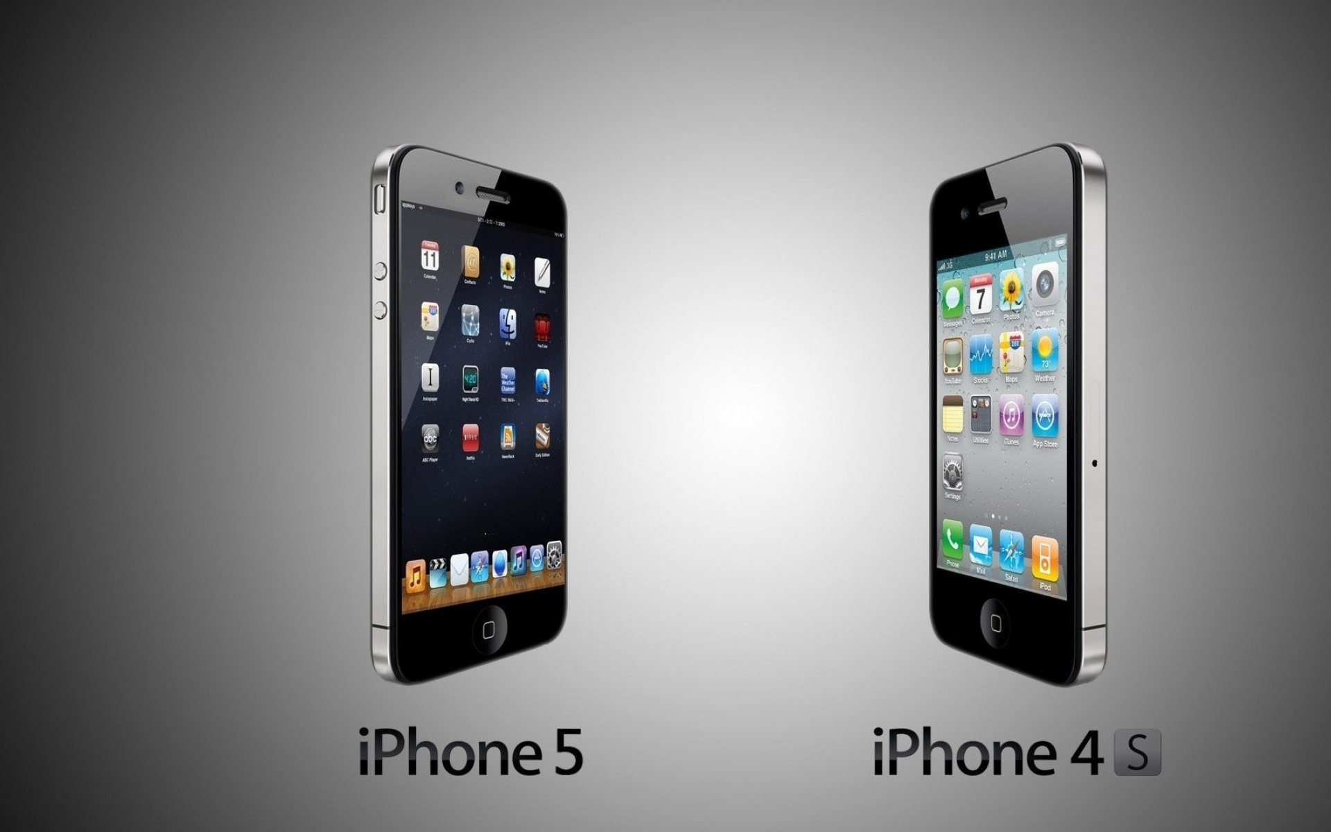 Картинки iphone 5 против iPhone 4s, Iphone, технологии, телефон, гаджет, яблоко фото и обои на рабочий стол
