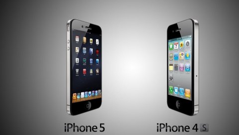 iphone 5 против iPhone 4s, Iphone, технологии, телефон, гаджет, яблоко