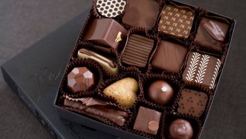 конфета, коробки, шоколад, молоко, белая