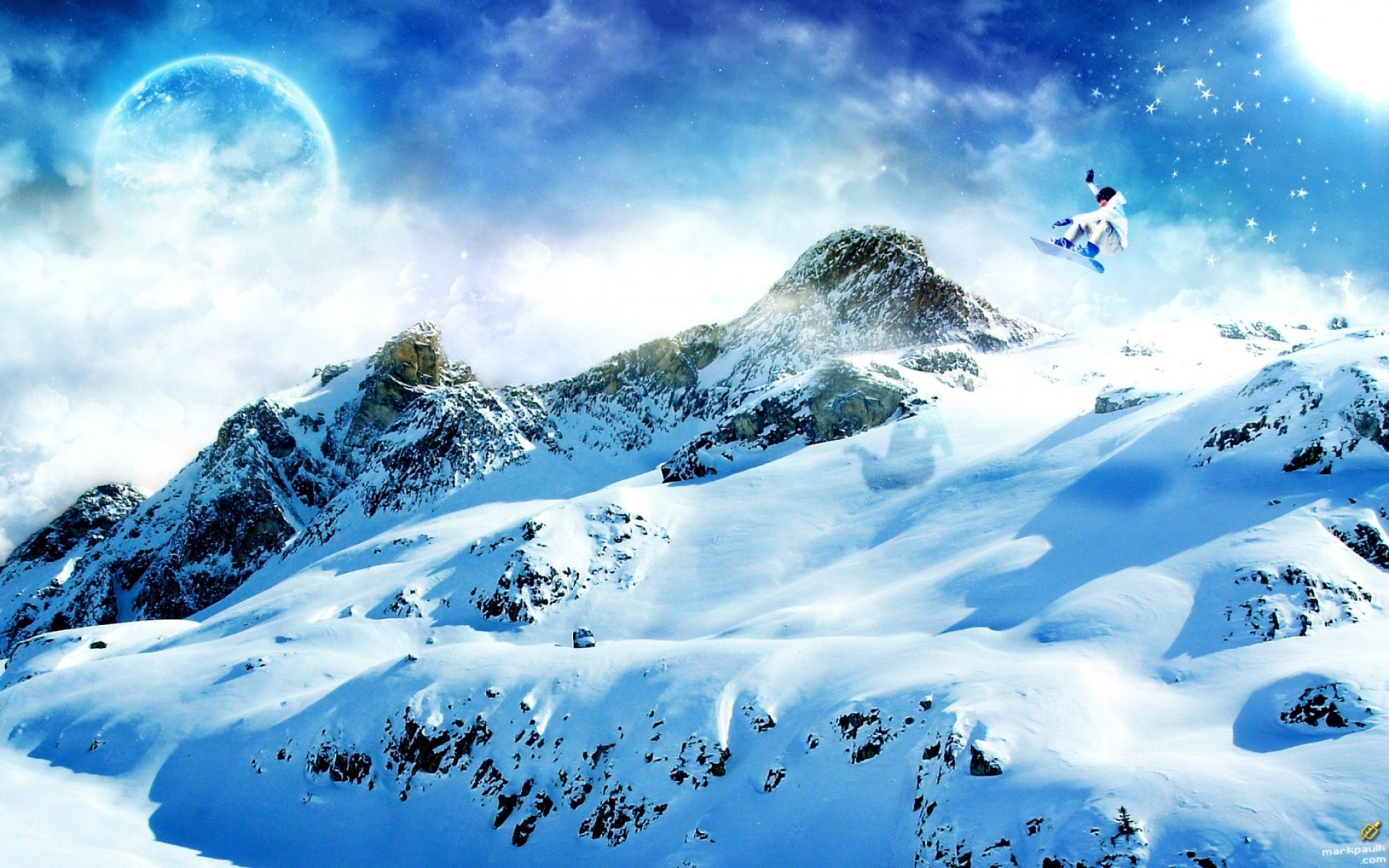 Картинки сноуборд, снег, горы , фото и обои на рабочий стол