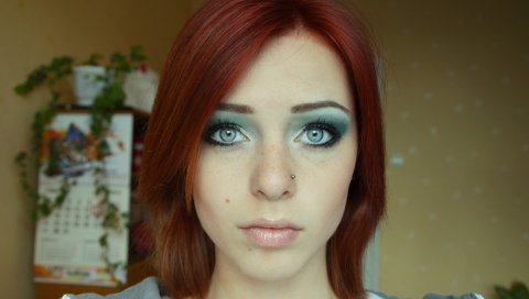 девушки, лицо, макияж, выглядеть