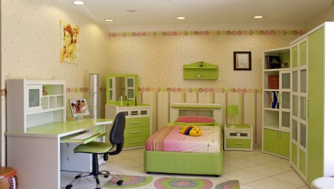 комната, стиль, дети, интерьер, спальня, дизайн