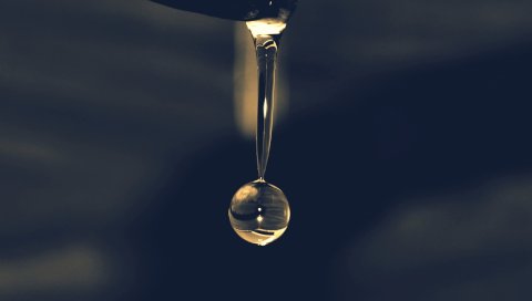 капли, вода, макро