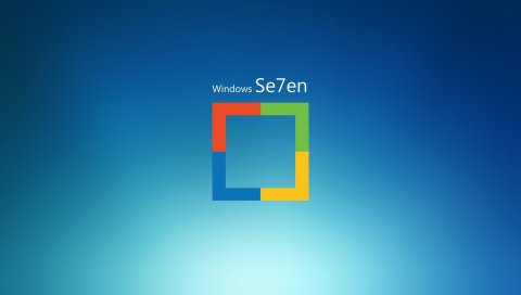 Windows 7, логотип, квадратные,