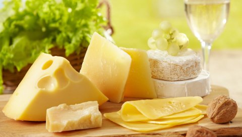 Сыр, сорта, нарезанные