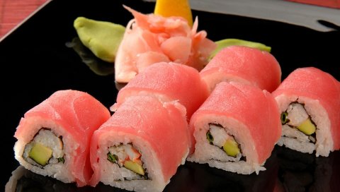 Рулеты, рыба, вкусные