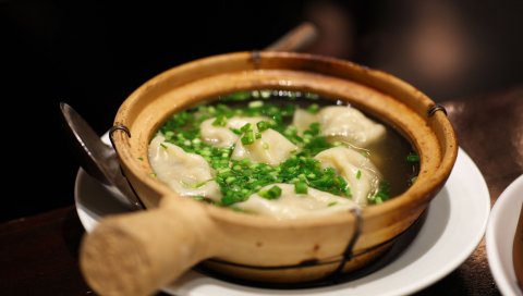 Пельмени, травы, блюда, тесто, вкусные