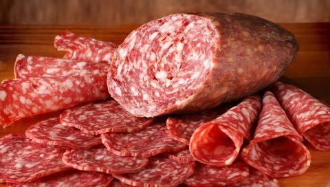 Колбаса, нарезанная, копченая