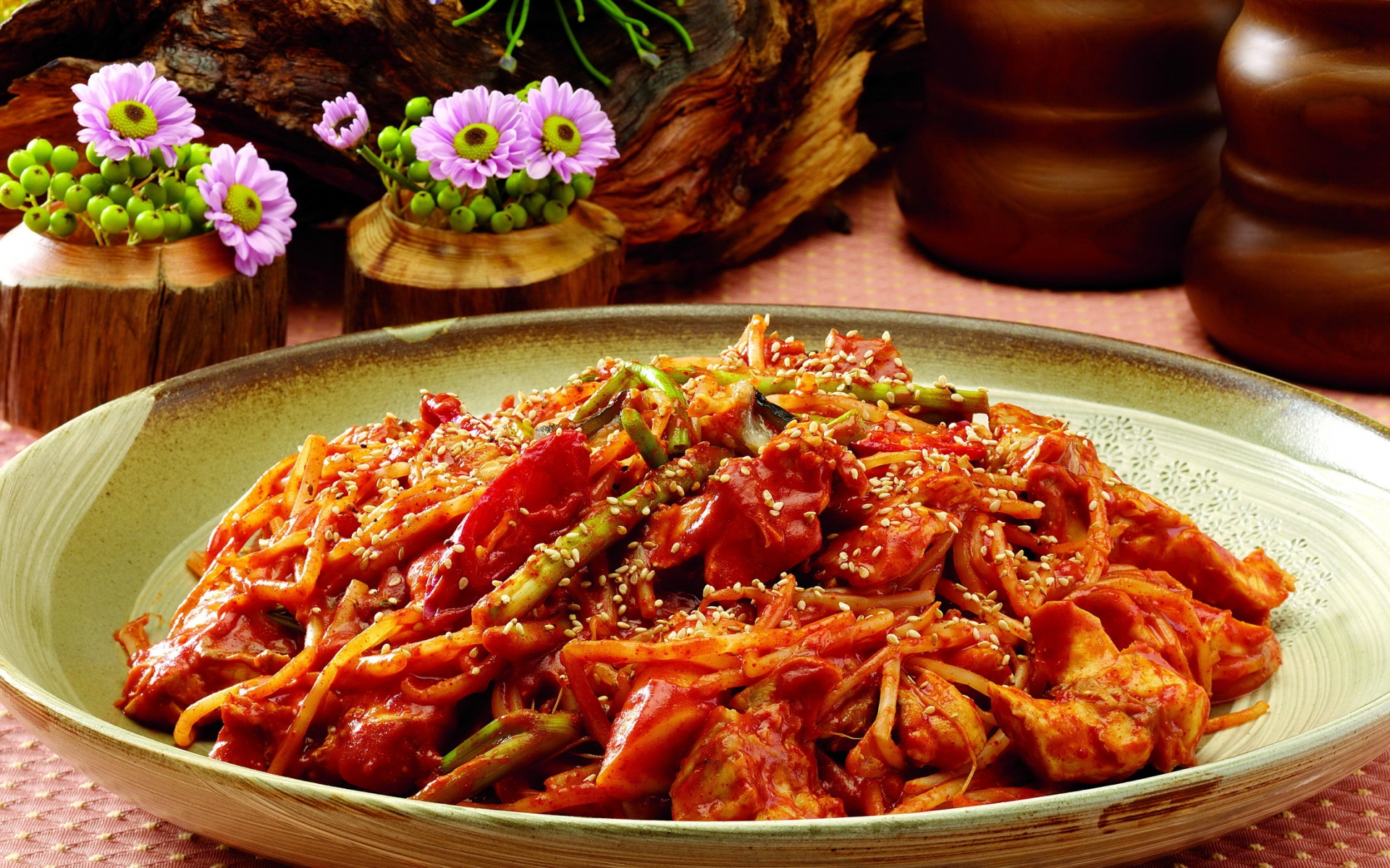 Картинки Мясо, картофель, зелень, ужин фото и обои на рабочий стол