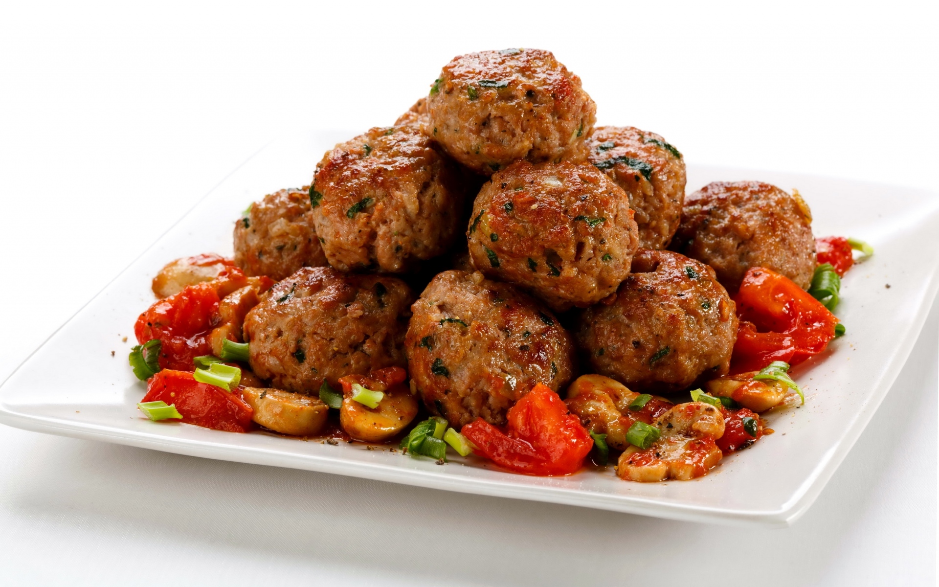 Картинки Гамбургеры, мясо, фарш, овощи фото и обои на рабочий стол