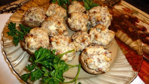 Грибы, начинка, мясо, блюдо,