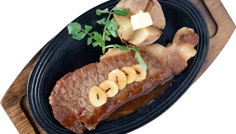 Мясо, банан, кусок