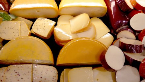 Овощи, фрукты, корзина, много, разнообразие