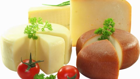 Овощи, сыр, помидоры, виноград