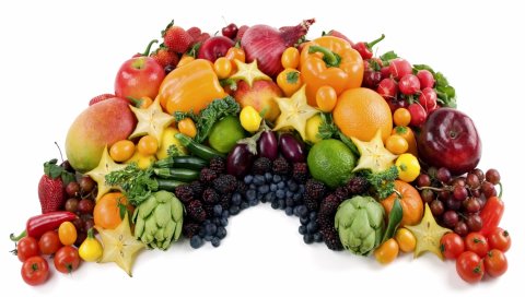 Овощи, фрукты, натюрморт, смесь