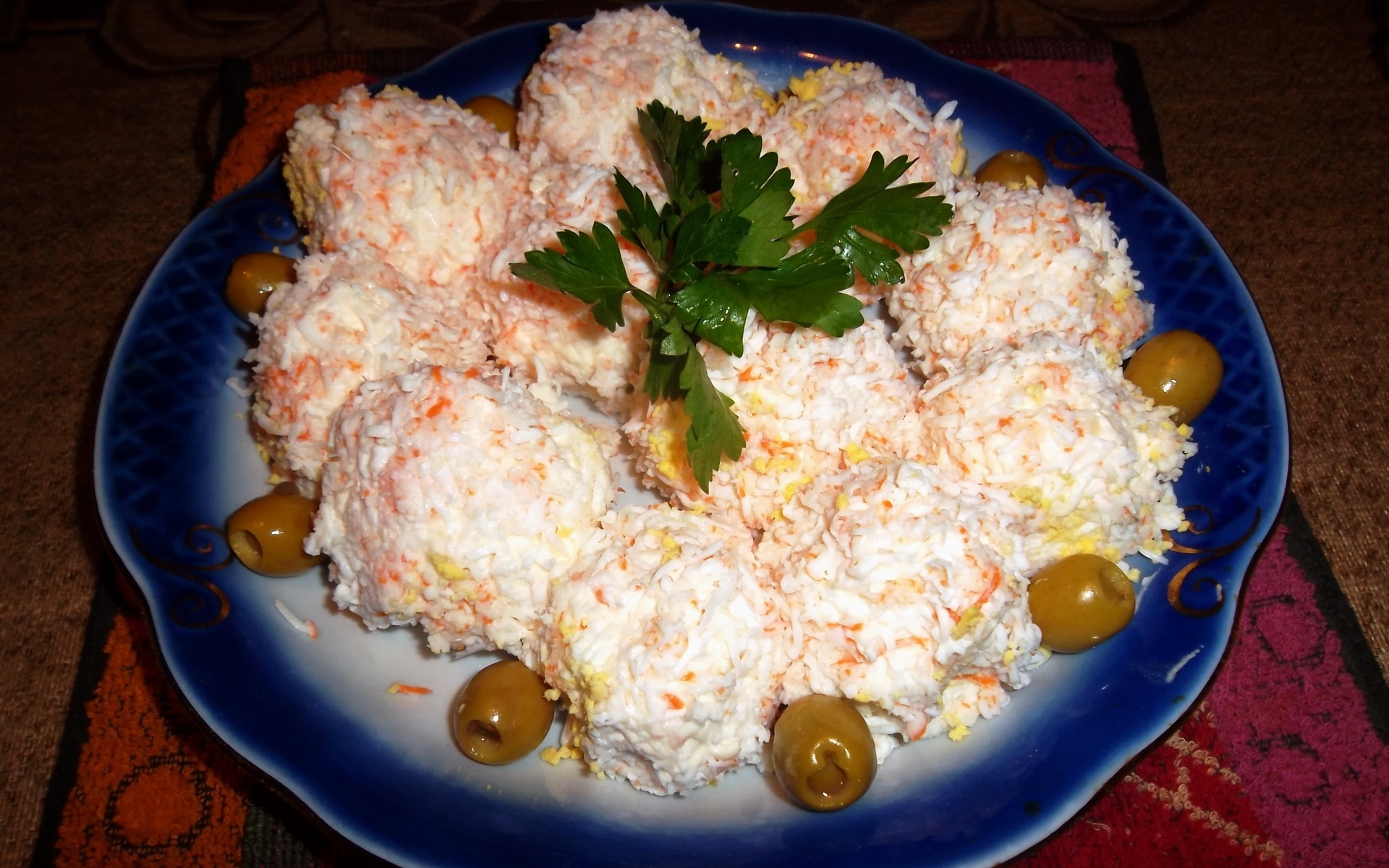 Картинки Салат, украшения, овощи, соус фото и обои на рабочий стол