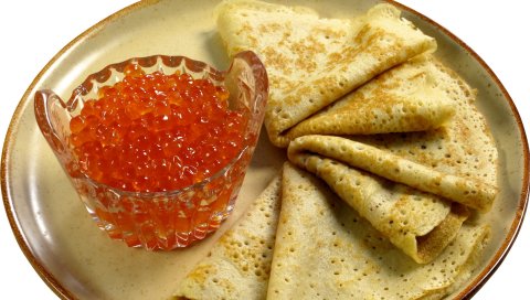 Блины, яйца, пиалат, тарелка