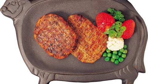 Отбивные, мясо, жареные, продукты, овощи