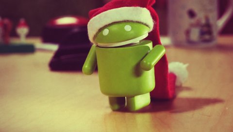 Android, операционная система, робот, новый год,