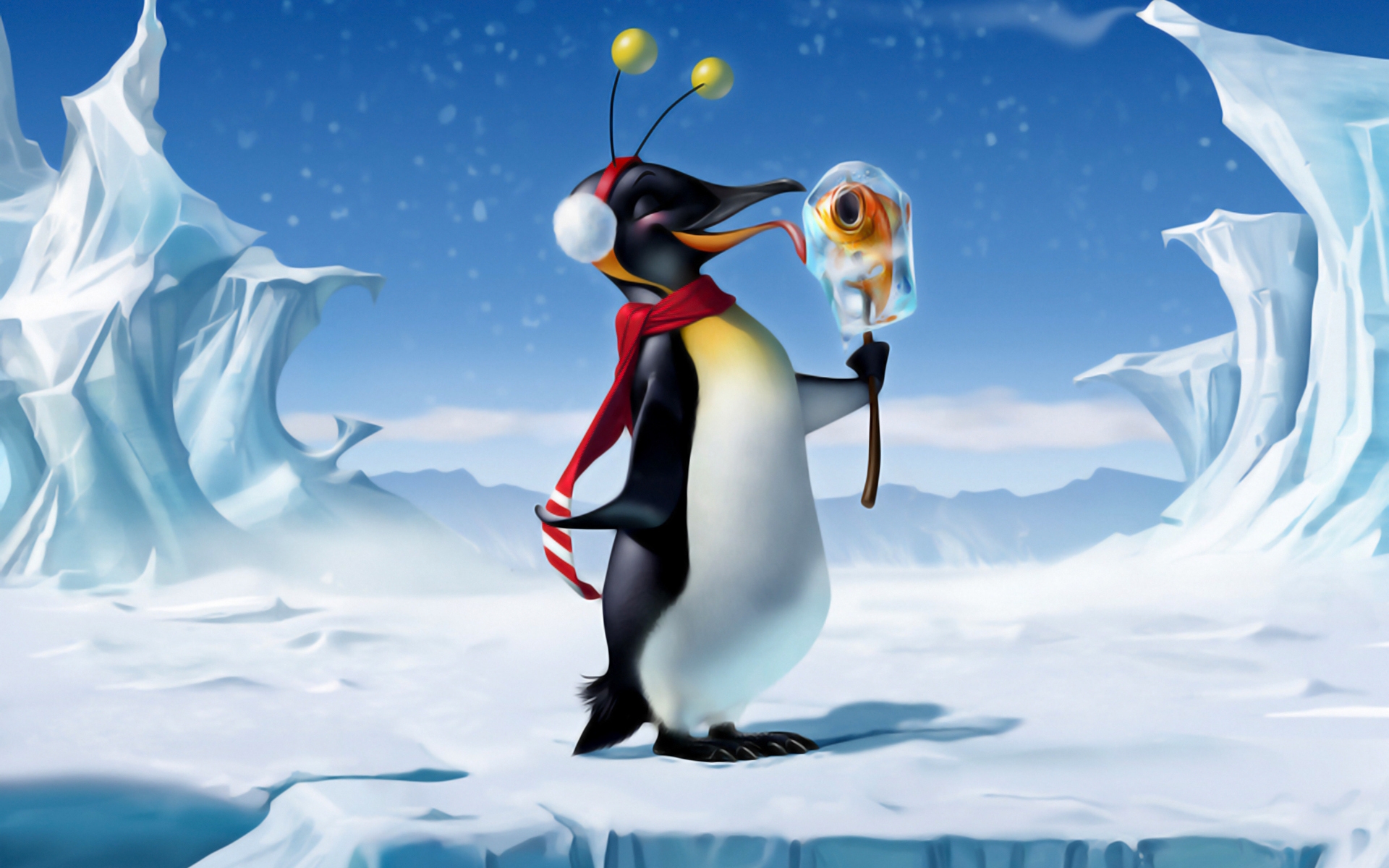 Картинки Пингвин, лед, снег фото и обои на рабочий стол