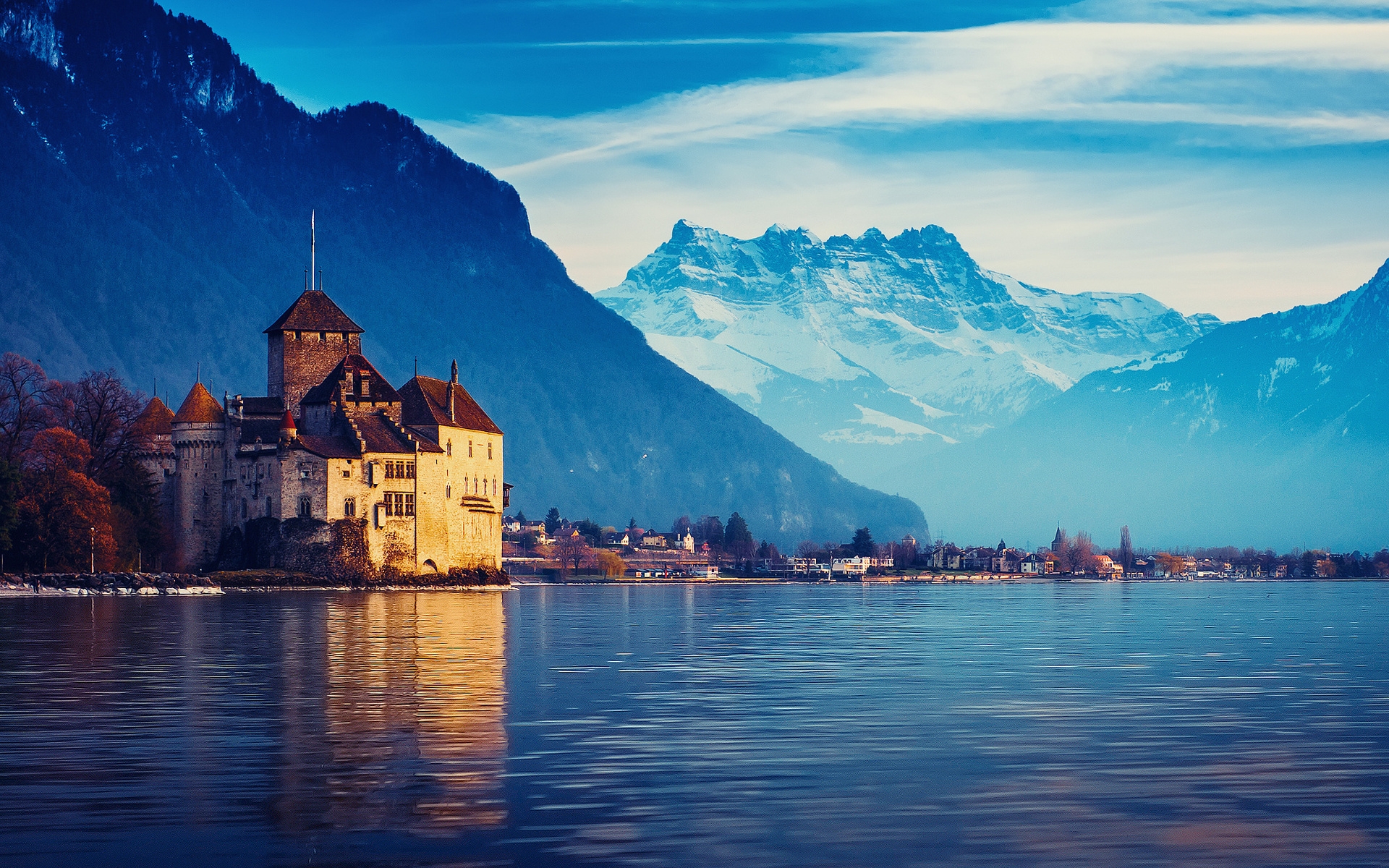 Картинки Швейцария, озеро Женева, фото и обои на рабочий стол