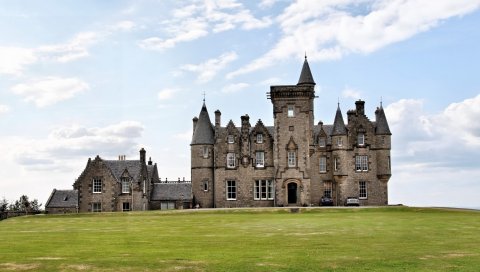 Шотландия, glengorm, tobermory, трава, небо
