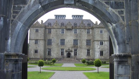 Portumna, ireland, замок, арка, вход