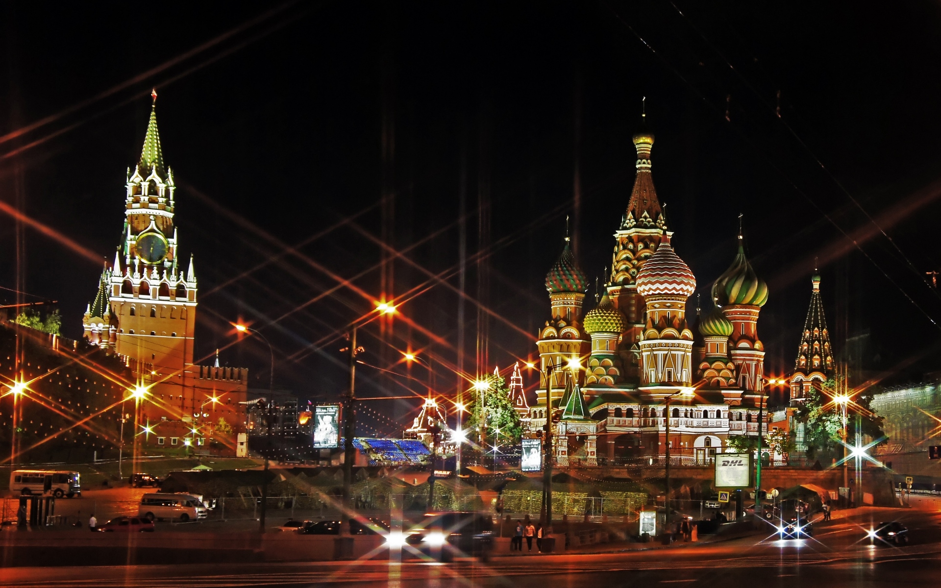 Картинки Москва, россия, красный квадрат, свет, вечер фото и обои на рабочий стол