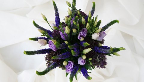 Russell lisianthus, цветы, букет, композиция