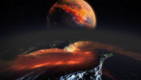 Планета, метеорит, пространство
