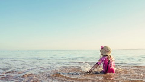 Девушка, море, лето, настроение