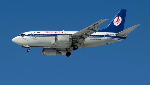 Самолет, belavia, ew-253pa, небо, полет, взлет