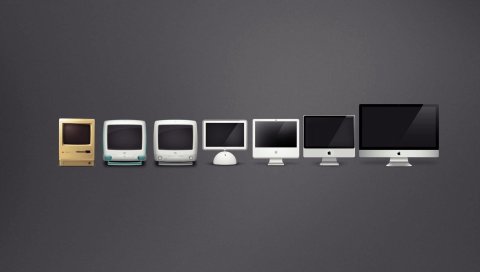 макинтош, яблоко, компьютеры, эволюция