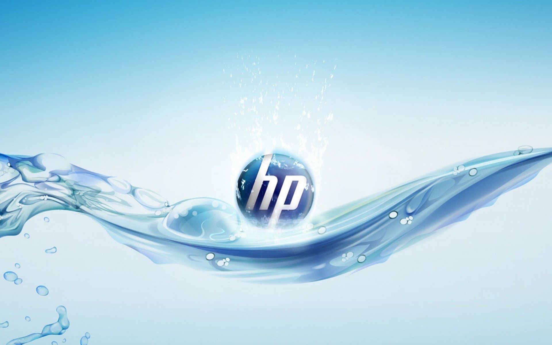 Картинки HP, компьютеры, логотип, вода фото и обои на рабочий стол
