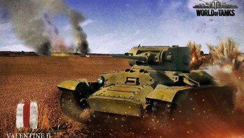 Мир танков, валентина II, коробка, война, взрыв