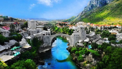 Босния и герцеговина, старый город, самый большой, природа, пейзаж