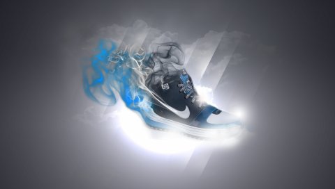 Nike, кроссовки, спорт, свет, взрыв, движение