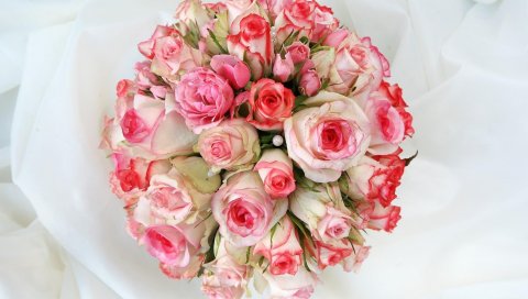 розы, Lisianthus RUSSELL , букет, украшение, нежность