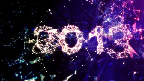 новый год, цифры, круги, дата, переливаются