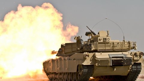 танки, орудия, огонь, боевые