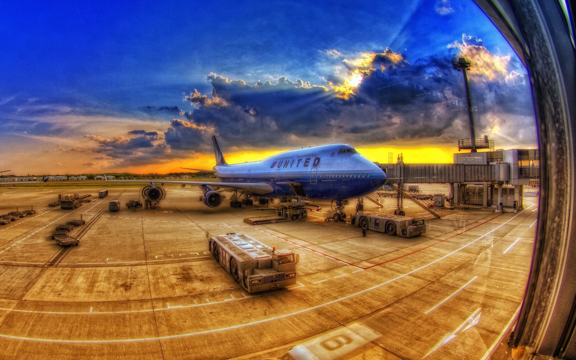 Картинки аэропорт, самолет, небо, HDR фото и обои на рабочий стол