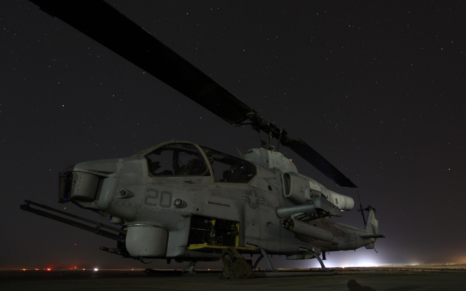 Картинки Ах-1 кобра, вертолет, небо, ночь фото и обои на рабочий стол