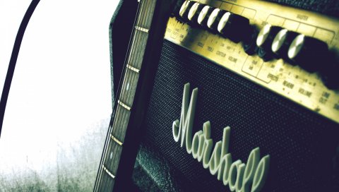 Marshall, amp, guitar
