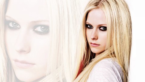 Avril lavigne, глаза, блондинка, лицо, певец