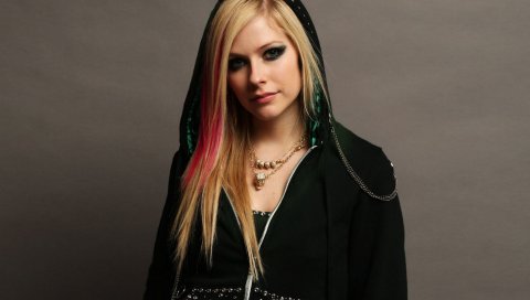 Avril lavigne, капот, волосы, певец