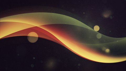 Волна, свет, линии, темный фон