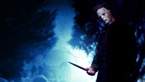 Майкл Майерс, маньяк, убийца, нож, маска, страх, ужас, Хэллоуин