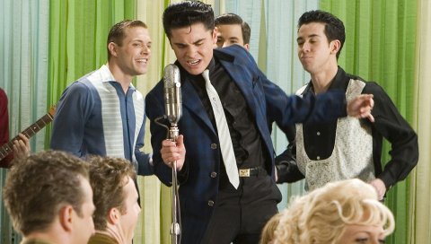 Лак для волос, парень, микрофон, elvis
